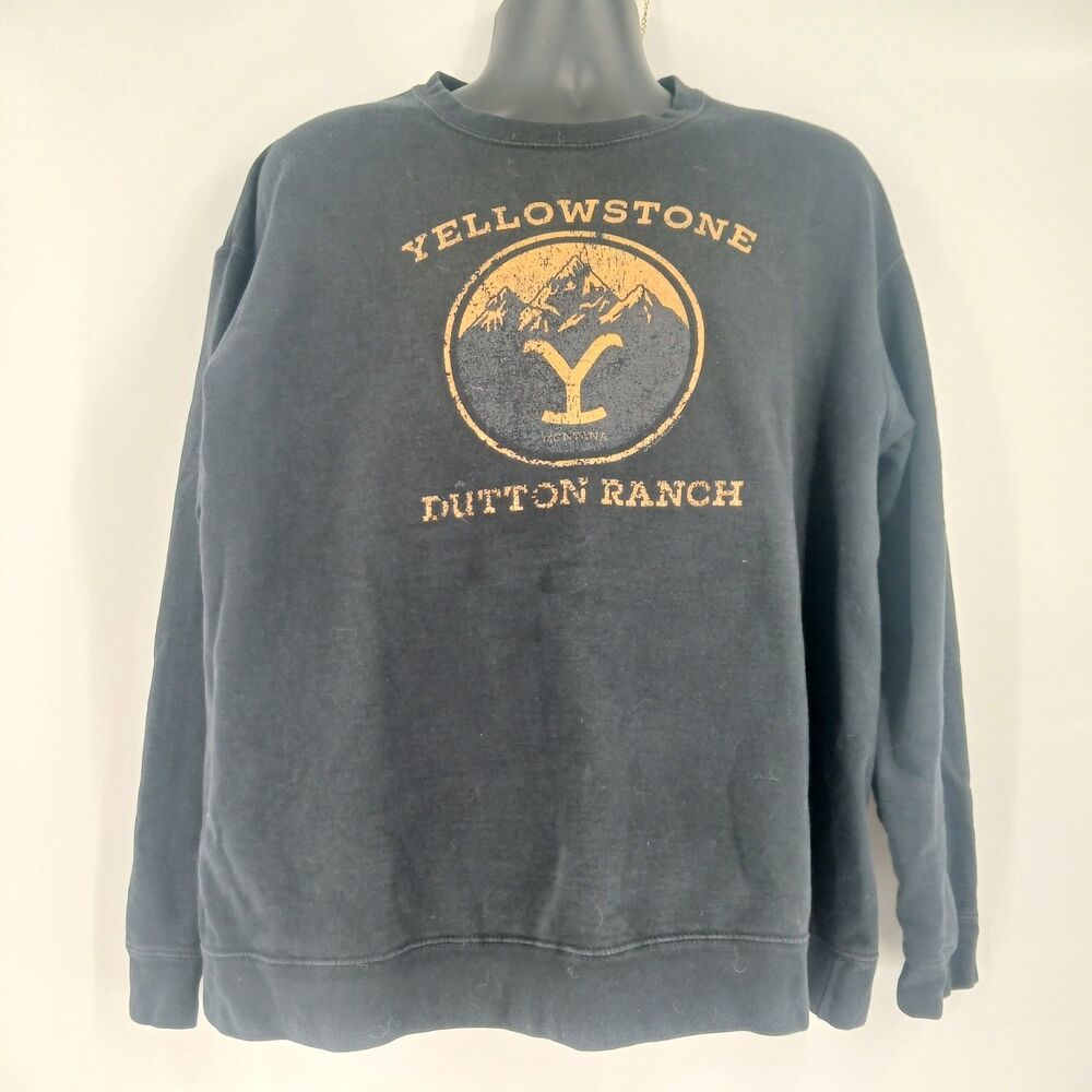 Mens Yellowstone Dutton Ranch Graphic Crewneck Sweatshirt Size 2XL
